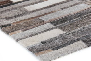 Exquisite Rugs Natural Hide 9785 Gray Area Rug Corner Image