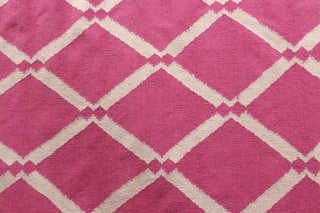 Exquisite Rugs Flatweave 9830 Pink Area Rug Corner Image