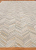 Exquisite Rugs Natural Hide 9904 Silver Area Rug Closeup Image