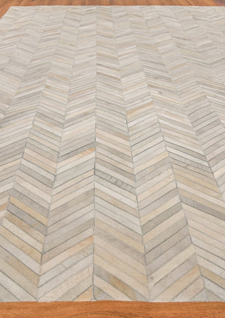 Exquisite Rugs Natural Hide 9904 Silver Area Rug Closeup Image