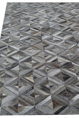 Exquisite Rugs Natural Hide 9933 Silver Area Rug Closeup Image