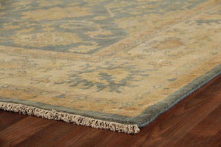 Exquisite Rugs Antique Weave Oushak 9934 Cobalt/Ivory Area Rug Corner Image