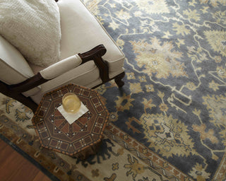 Exquisite Rugs Antique Weave Oushak 9934 Cobalt/Ivory Area Rug Pile Image
