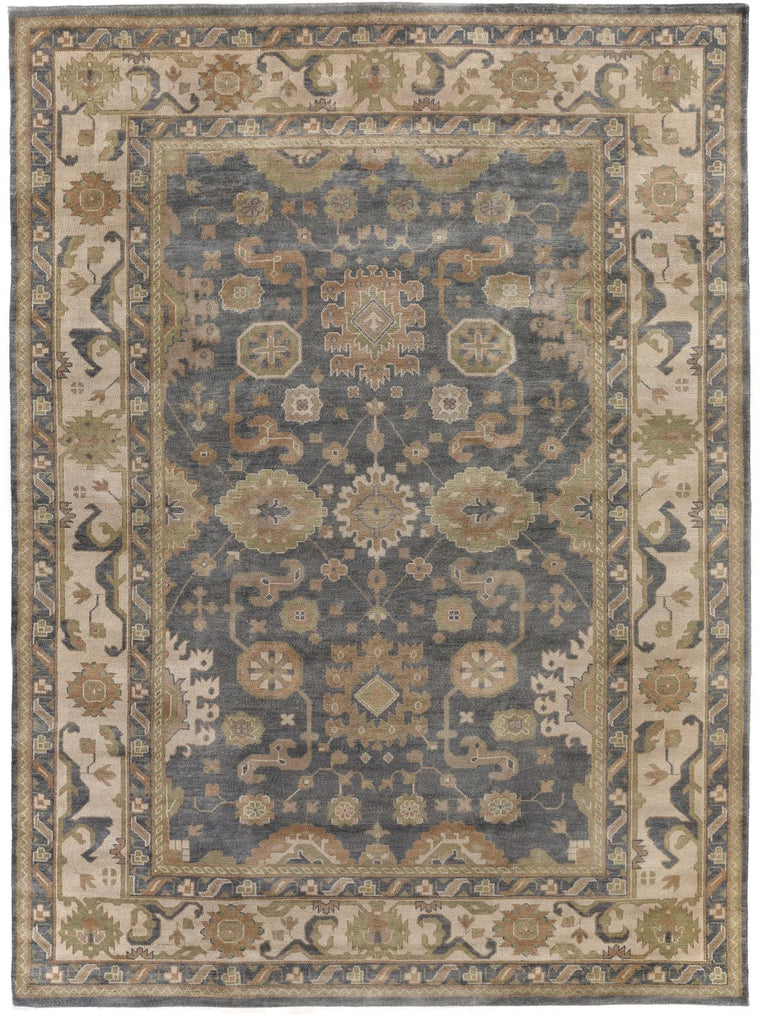 Exquisite Rugs Antique Weave Oushak 9936 Ivory/Cobalt Area Rug main image