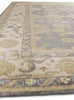 Exquisite Rugs Antique Weave Oushak 9936 Ivory/Cobalt Area Rug Closeup Image