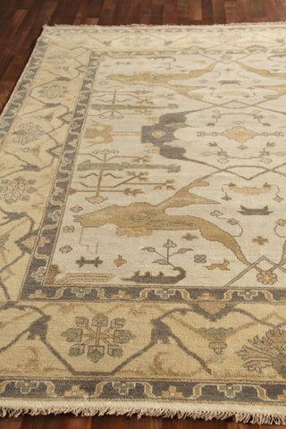 Exquisite Rugs Antique Weave Oushak 9939 Powder Blue/Beige Area Rug Closeup Image