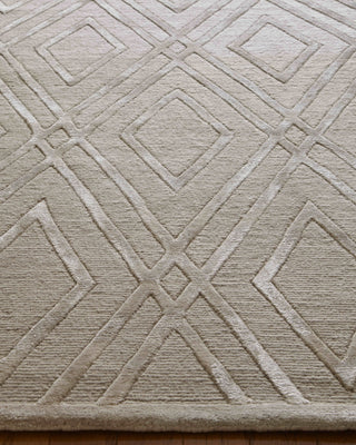Exquisite Rugs Metro Velvet 9959 Light Beige Area Rug by The Met Closeup Image