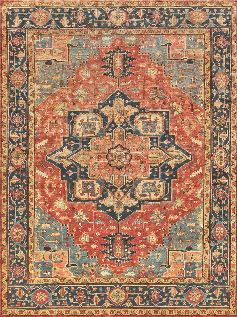 Exquisite Rugs Antique Weave Serapi 9971 Rust/Blue Area Rug main image