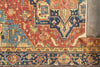 Exquisite Rugs Antique Weave Serapi 9971 Rust/Blue Area Rug Detail Image