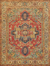 Exquisite Rugs Antique Weave Serapi 9972 Rust/Blue Area Rug