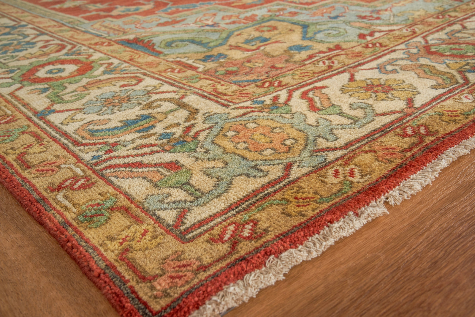 Exquisite Rugs Antique Weave Serapi 9972 Rust/Blue Area Rug ...