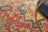 Exquisite Rugs Antique Weave Serapi 9972 Rust/Blue Area Rug Lifestyle Image Feature