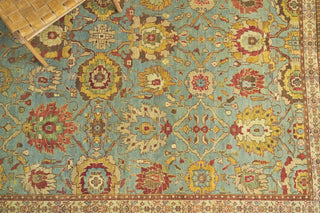 Exquisite Rugs Antique Weave Serapi 9973 Light Blue/Ivory Area Rug Detail Image