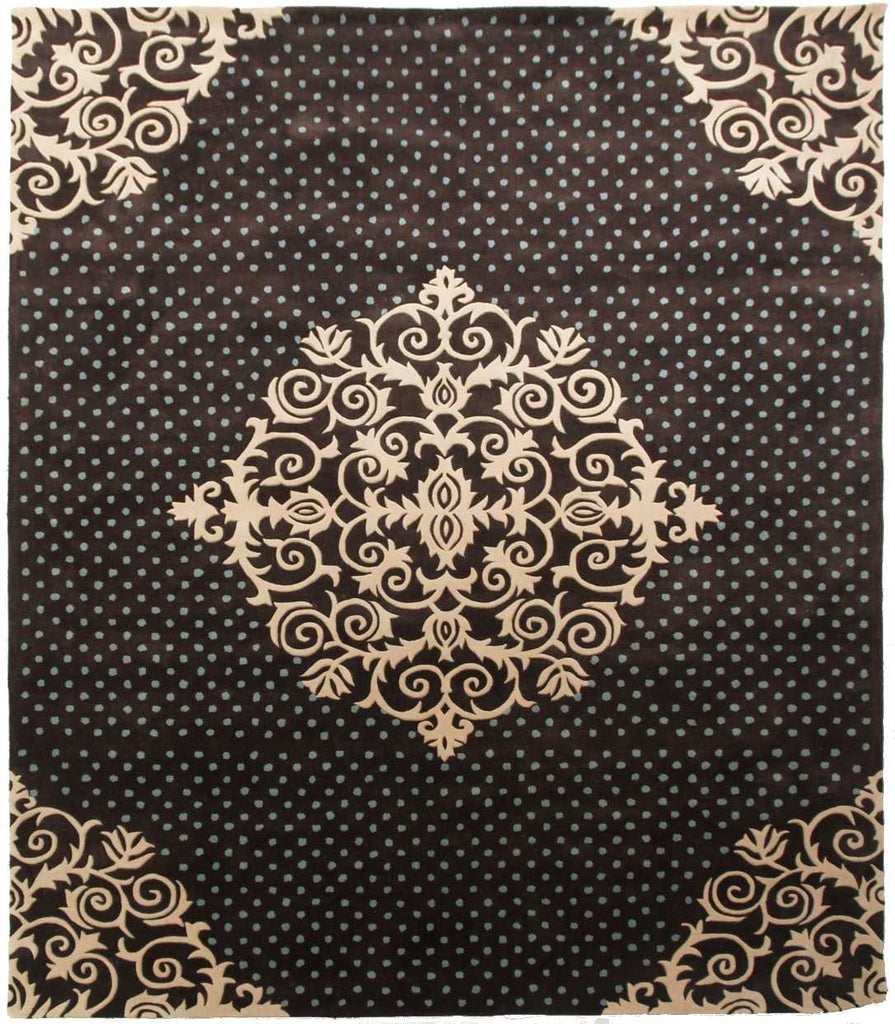 Exquisite Rugs Metro Velvet HD15 Ivory/Light Blue Area Rug main image