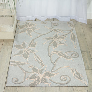 Nourison Fantasy FA01 Aqua Area Rug Corner Image