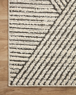 Loloi II Fabian FAB-06 Charcoal/Ivory Area Rug Corner Image