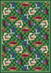 Joy Carpets Kaleidoscope Fabulous Fifties Green Area Rug