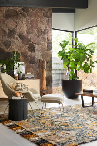 Loloi Farrah FH-02 Charcoal/Khaki Area Rug Pile Image