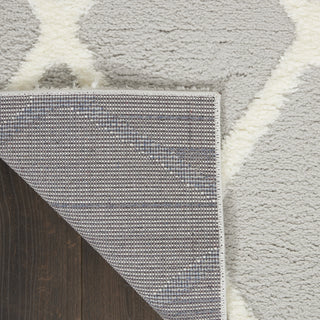 Nourison Feather Soft FEA01 Grey Ivory Area Rug Corner Image