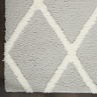 Nourison Feather Soft FEA01 Grey Ivory Area Rug Detail Image