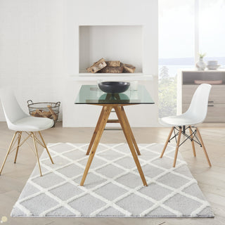 Nourison Feather Soft FEA01 Grey Ivory Area Rug Room Image Feature