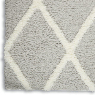 Nourison Feather Soft FEA01 Grey Ivory Area Rug Texture Image