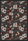 Joy Carpets Games People Play Feeling Lucky Charcoal Area Rug