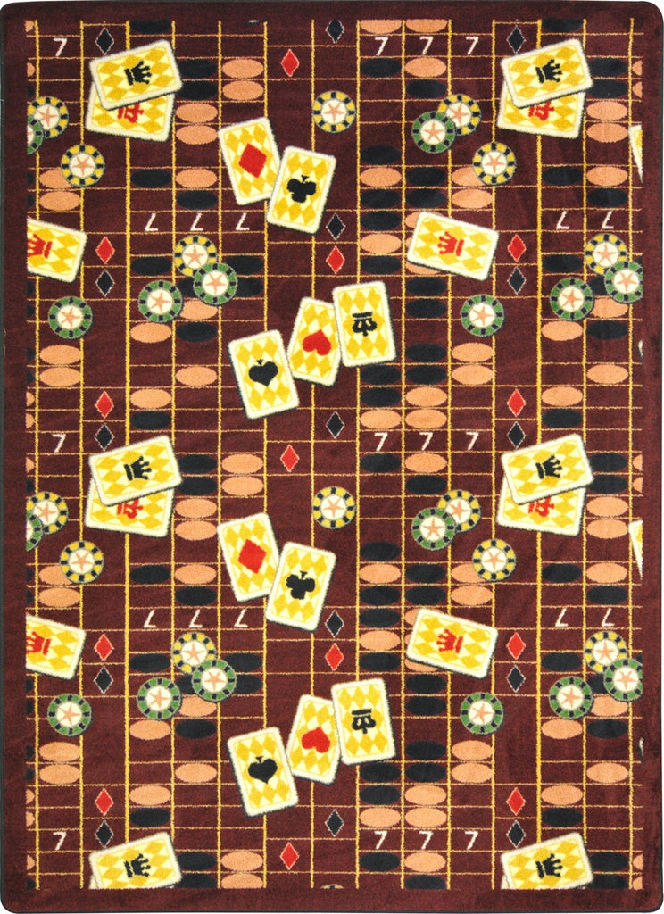 Joy Carpets Games People Play Feeling Lucky Rust Area Rug