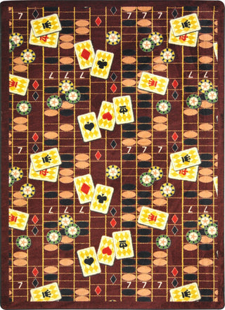 Joy Carpets Games People Play Feeling Lucky Rust Area Rug