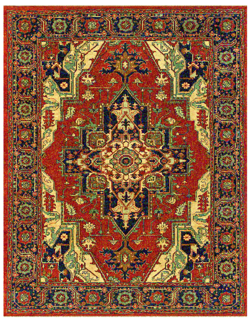 Feizy Alton 0906F Red/Navy Area Rug main image