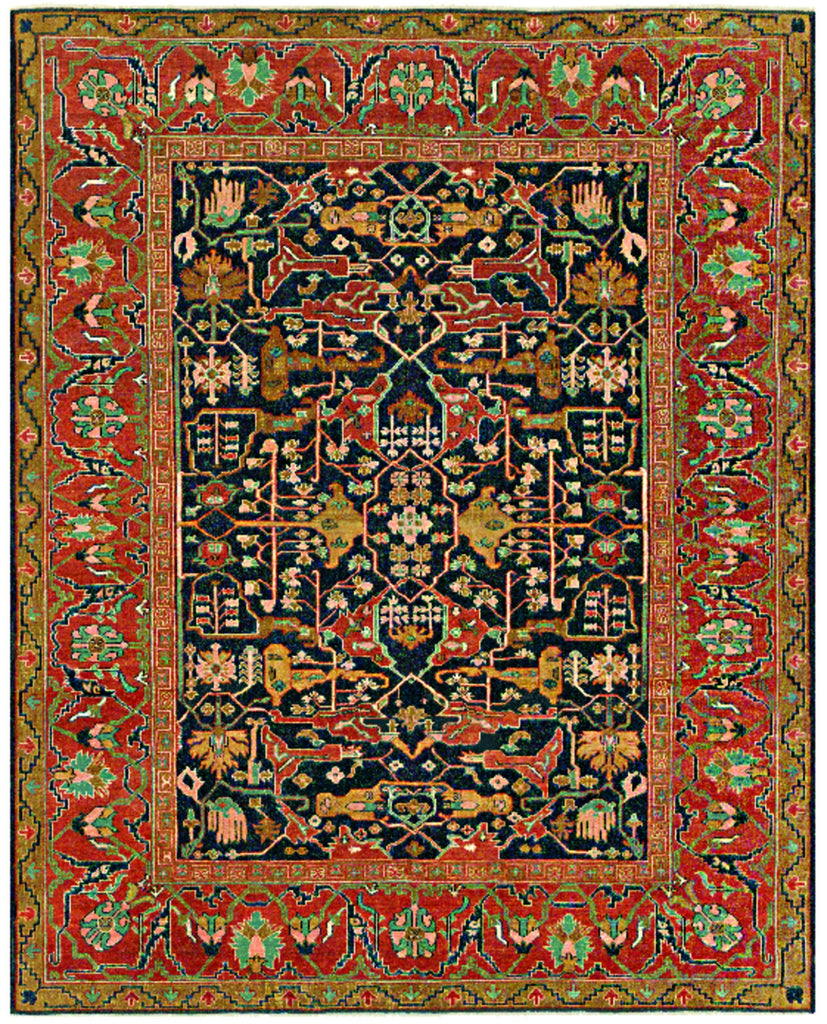 Feizy Alton 0909F Navy/Rust Area Rug main image