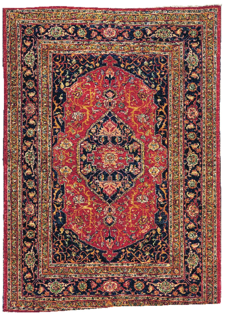 Feizy Alton 0918F Red/Navy Area Rug Main Image