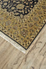 Feizy Sophia 6581F Black/Gold/Tan Area Rug Corner Image