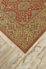 Feizy Sophia 6582F Red/Orange/Ivory Area Rug Corner Image