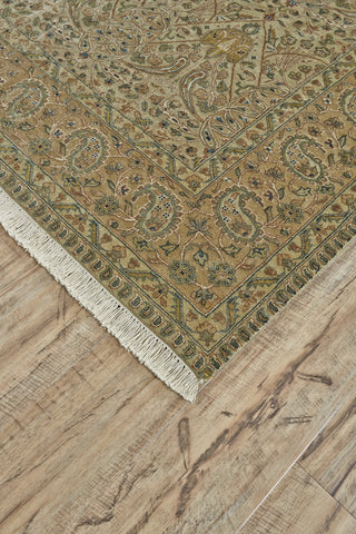 Feizy Sophia 6598F Gold/Orange/Ivory Area Rug Corner Image