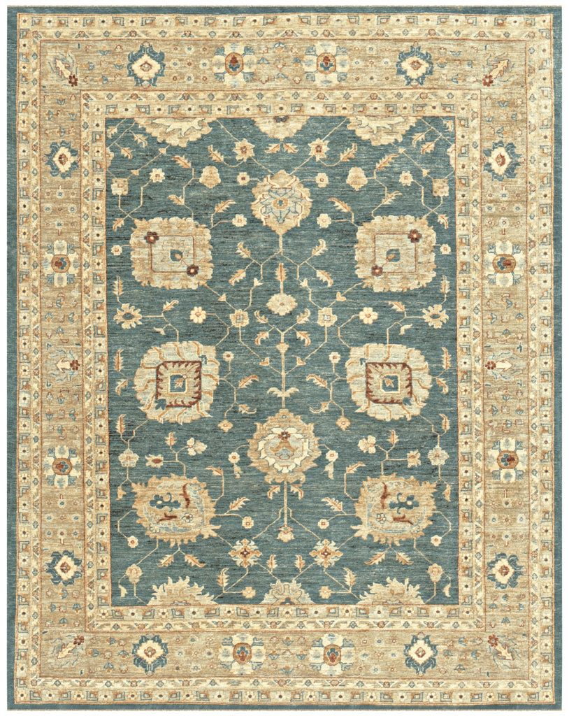 Feizy Adolphus 0922F Tan/Blue/Green Area Rug main image