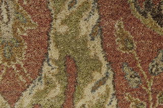 Feizy Bandu 6050F Red/Brown/Ivory Area Rug Detail Image