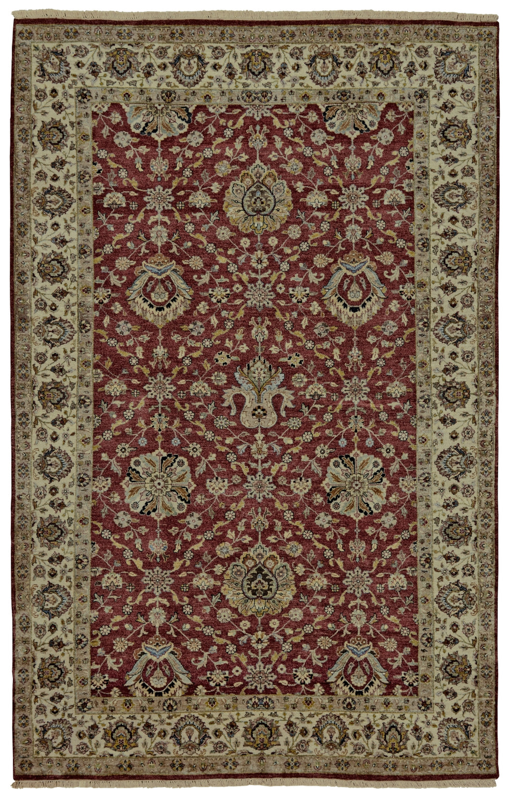 Feizy Bandu 6057F Red/Ivory/Tan Area Rug