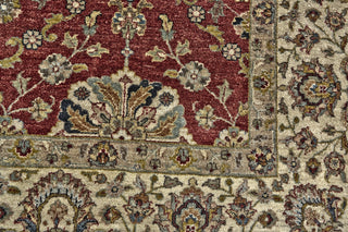 Feizy Bandu 6057F Red/Ivory/Tan Area Rug Detail Image