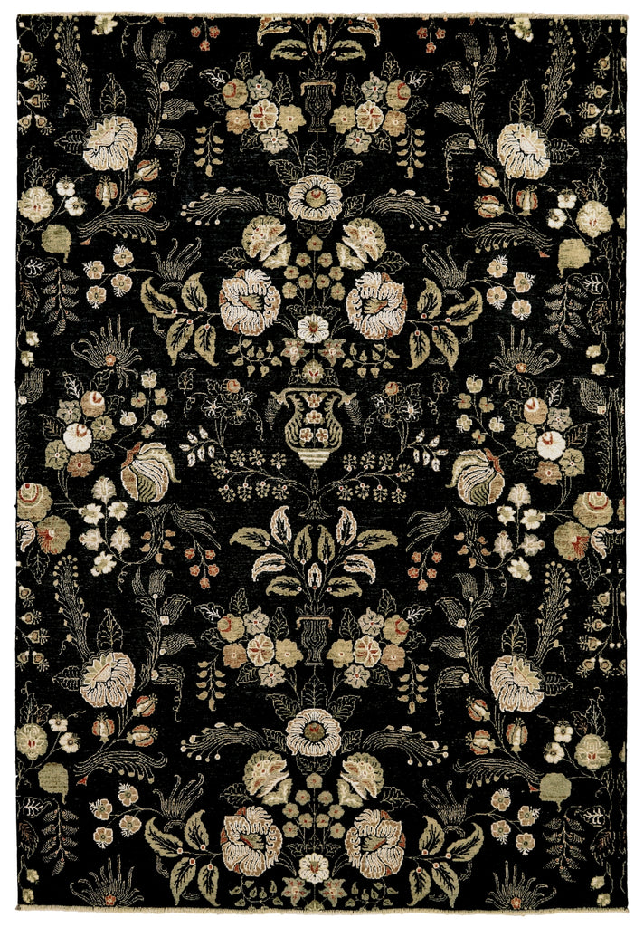 Feizy Mata Hari 9500F Black/White/Red Area Rug main image