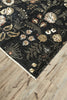 Feizy Mata Hari 9500F Black/White/Red Area Rug Corner Image