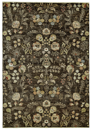 Feizy Mata Hari 9500F Brown/Ivory/Green Area Rug main image