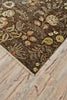 Feizy Mata Hari 9500F Brown/Ivory/Green Area Rug Corner Image