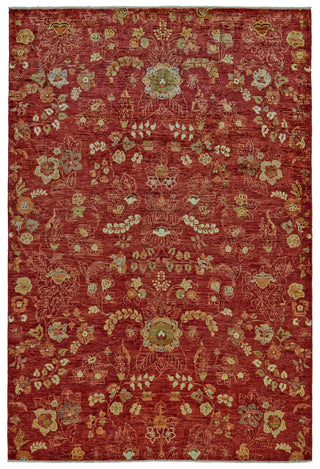 Feizy Mata Hari 9501F Red/Green/Ivory Area Rug main image