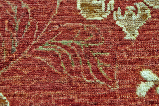 Feizy Mata Hari 9501F Red/Green/Ivory Area Rug Detail Image