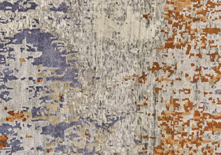 Havila Fine Rugs Hale R1044 Silver/Orange/Blue Area Rug Detail Image
