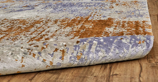 Havila Fine Rugs Hale R1044 Silver/Orange/Blue Area Rug Rolled Image