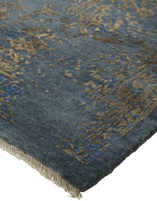 Feizy Doshi 6036L Blue/Tan Area Rug Corner Image