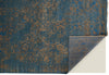 Feizy Doshi 6036L Blue/Tan Area Rug Corner Image with Rug Pad