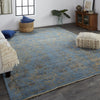 Feizy Doshi 6036L Blue/Tan Area Rug Lifestyle Image Feature